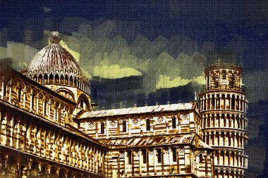 Pisa sanat illüstrasyon resim