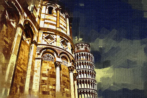 Pisa sanat illüstrasyon resim