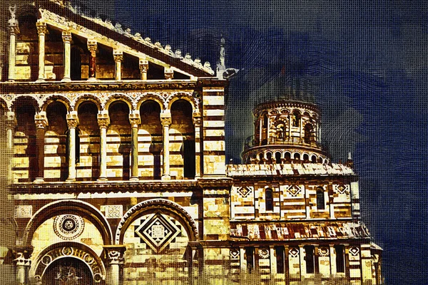 Pisa sanat illüstrasyon resim