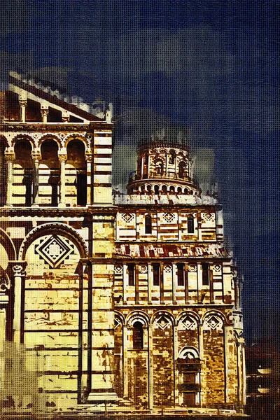 Pisa art ábra festmény — Stock Fotó