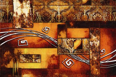 soyut renk tasarımı sanat illüstrasyonu