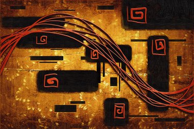 soyut renk tasarımı sanat illüstrasyonu