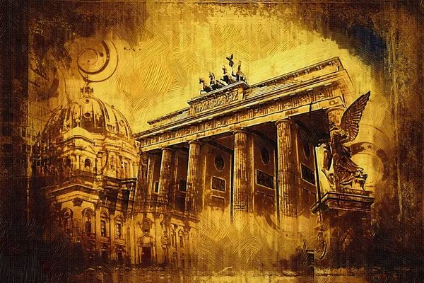 Berlijn kunst ontwerp illustratie — Stockfoto