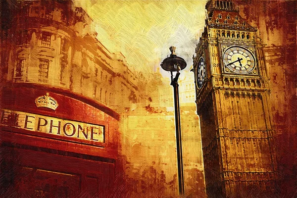 Illustrazione del design artistico di Londra — Foto Stock