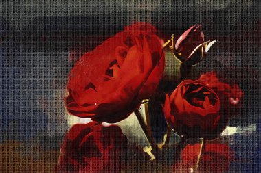 Sanat illüstrasyonu çiçekli klasik arkaplan