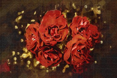 Sanat illüstrasyonu çiçekli klasik arkaplan