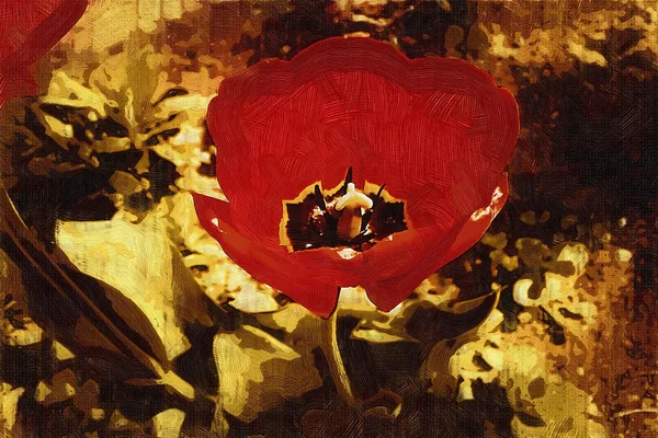 Fondo vintage con flor ilustración de arte —  Fotos de Stock