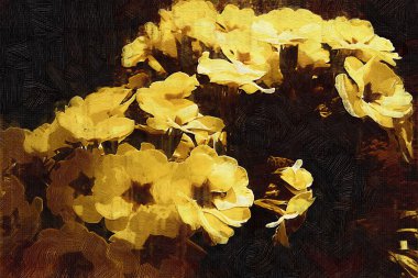 Sanat illüstrasyonu çiçekli klasik arkaplan