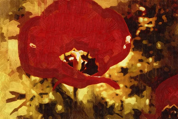Vintage background with art illustration flower — Stock Photo, Image