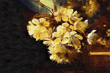 Sanat illüstrasyonu çiçekli klasik arkaplan