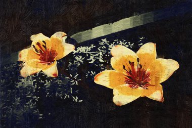 Sanat illüstrasyonu çiçekli klasik arkaplan