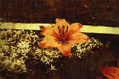 Sanat illüstrasyonu çiçekli klasik arkaplan