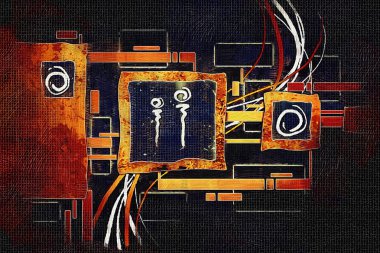 soyut renk tasarımı sanat illüstrasyonu