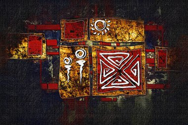 soyut renk tasarımı sanat illüstrasyonu