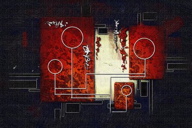 soyut renk tasarımı sanat illüstrasyonu