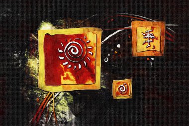 soyut renk tasarımı sanat illüstrasyonu