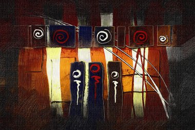 soyut renk tasarımı sanat illüstrasyonu