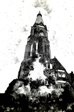 Sopot sanat çiziminde kare ve gezinti mimari dönüm noktası