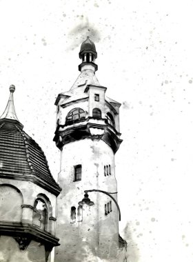 Sopot sanat çiziminde kare ve gezinti mimari dönüm noktası