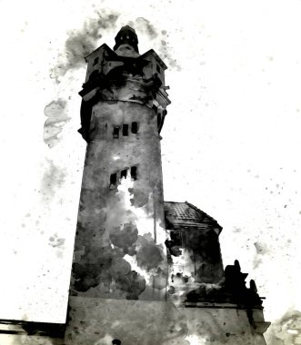 Sopot sanat çiziminde kare ve gezinti mimari dönüm noktası