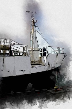 Askeri gemi, Atlantik Denizi 'nin engebeli çizimlerinden geçiyor.