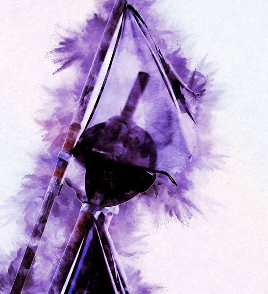 Красочные мореходные флаги, развевающиеся в ветровом искусстве