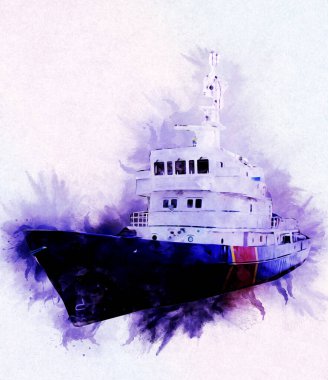 Yelkenli tekneler rıhtıma, liman sanatı illüstrasyonları klasik