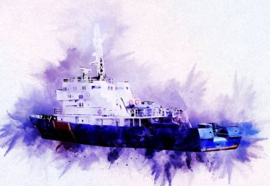 Yelkenli tekneler rıhtıma, liman sanatı illüstrasyonları klasik