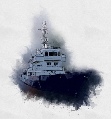 Yelkenli tekneler rıhtıma, liman sanatı illüstrasyonları klasik