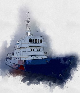 Yelkenli tekneler rıhtıma, liman sanatı illüstrasyonları klasik