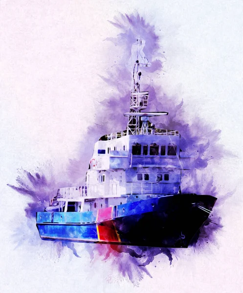 Yelkenli Tekneler Rıhtıma Liman Sanatı Illüstrasyonları Klasik — Stok fotoğraf