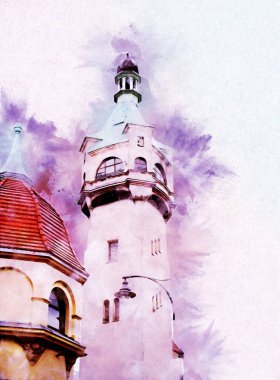 Sopot sanat çiziminde kare ve gezinti mimari dönüm noktası