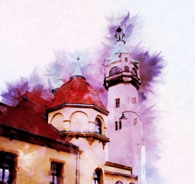 Sopot sanat çiziminde kare ve gezinti mimari dönüm noktası