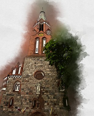 Sopot sanat çiziminde kare ve gezinti mimari dönüm noktası