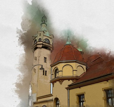 Sopot sanat çiziminde kare ve gezinti mimari dönüm noktası