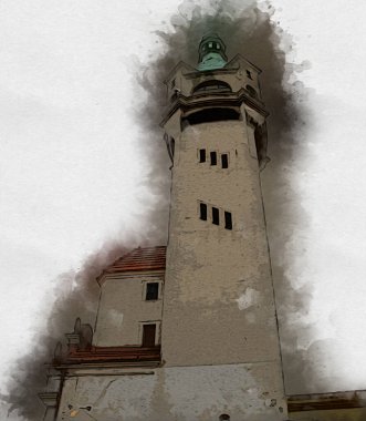 Sopot sanat çiziminde kare ve gezinti mimari dönüm noktası