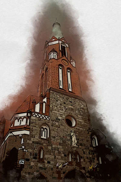 Sopot sanat çiziminde kare ve gezinti mimari dönüm noktası