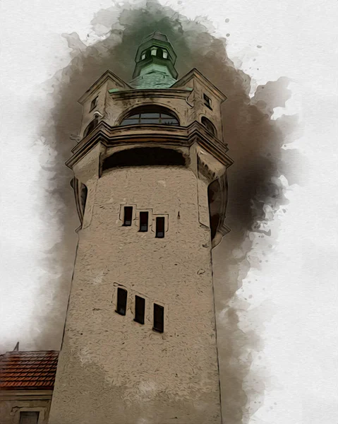 Sopot sanat çiziminde kare ve gezinti mimari dönüm noktası