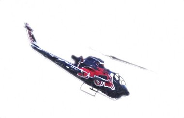 askeri helikopter resim sanatı klasiği çiziyor