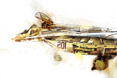 Amerikan savaş uçağı resim sanatı klasiği çiziyor.