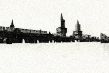 Berlin sanat eskizi çizimi eğlenceli tasarım antika retro