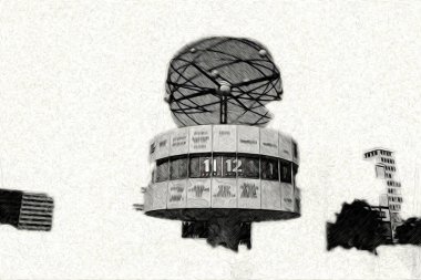 Berlin sanat eskizi çizimi eğlenceli tasarım antika retro