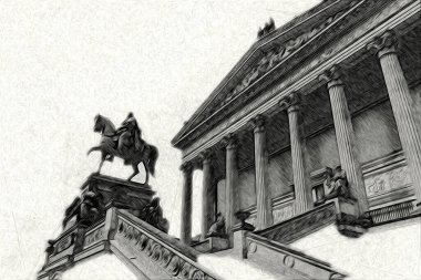 Berlin sanat eskizi çizimi eğlenceli tasarım antika retro