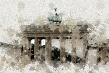 Berlin sanat eskizi çizimi eğlenceli tasarım antika retro
