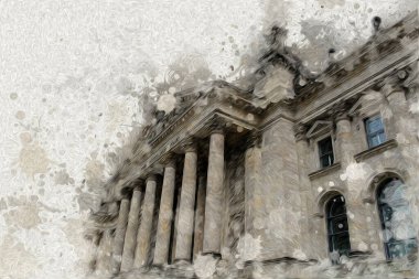 Berlin sanat eskizi çizimi eğlenceli tasarım antika retro