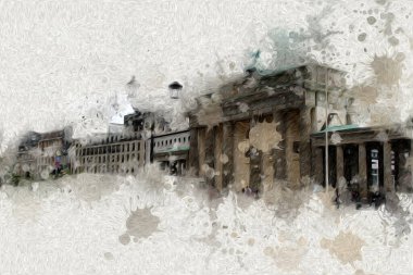 Berlin sanat eskizi çizimi eğlenceli tasarım antika retro