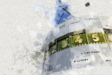 Berlin sanat eskizi çizimi eğlenceli tasarım antika retro