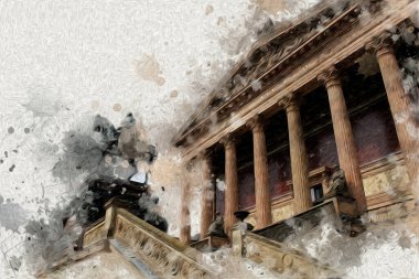 Berlin sanat eskizi çizimi eğlenceli tasarım antika retro