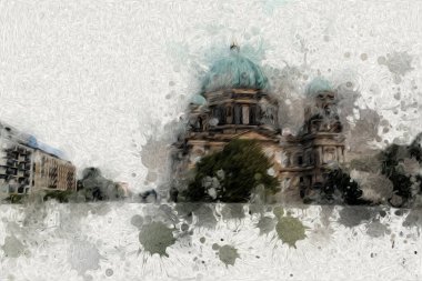 Berlin sanat eskizi çizimi eğlenceli tasarım antika retro