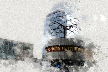 Berlin sanat eskizi çizimi eğlenceli tasarım antika retro